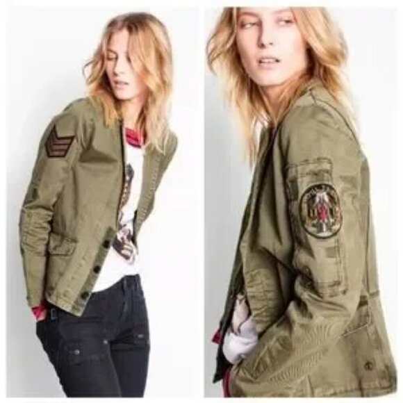 Zadig & Voltaire Virginia Utility Military Jacket Size Small - Picture 2 of 16